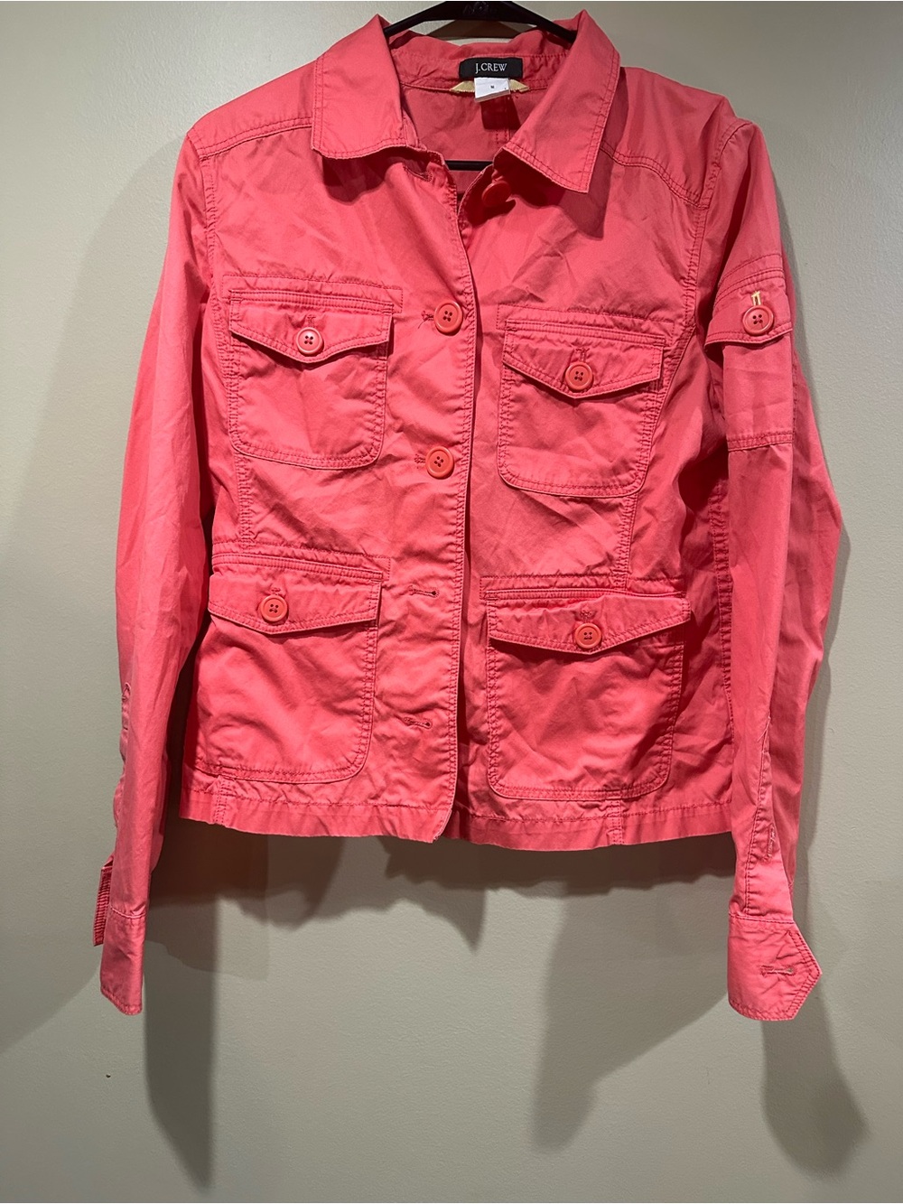 J. Crew Coral-Pink Utility Jacket